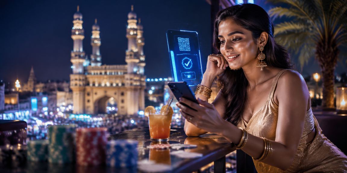 Evening scene at Hyderabad Charminar with lively cricket betting market